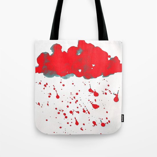 Red Red Clouds Tote Bag