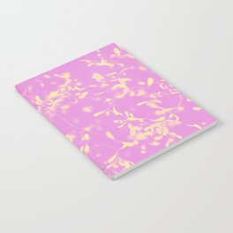 Floral Pattern - Lavender Pink and Light Yellow Notebook