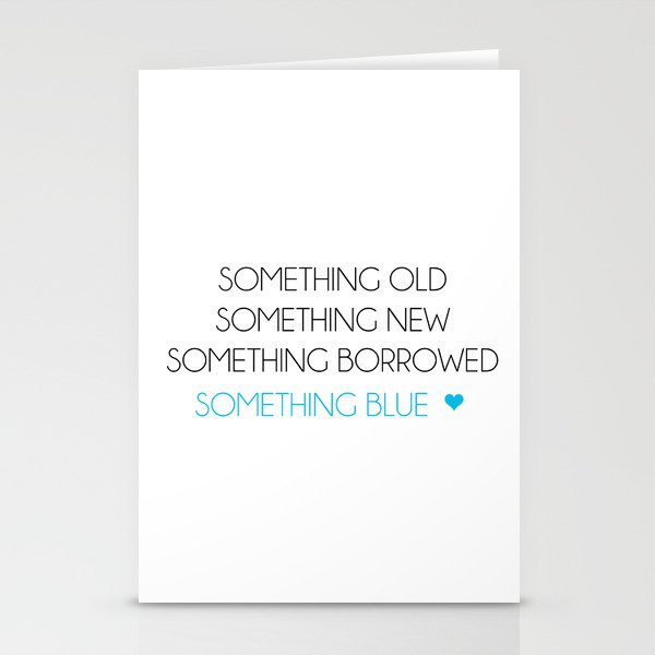 Something Old Something New Something Borrowed Something Blue Stationery Cards