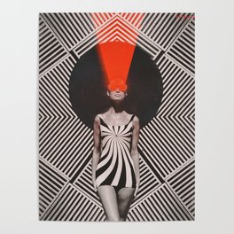RED LAZER WOMAN Poster