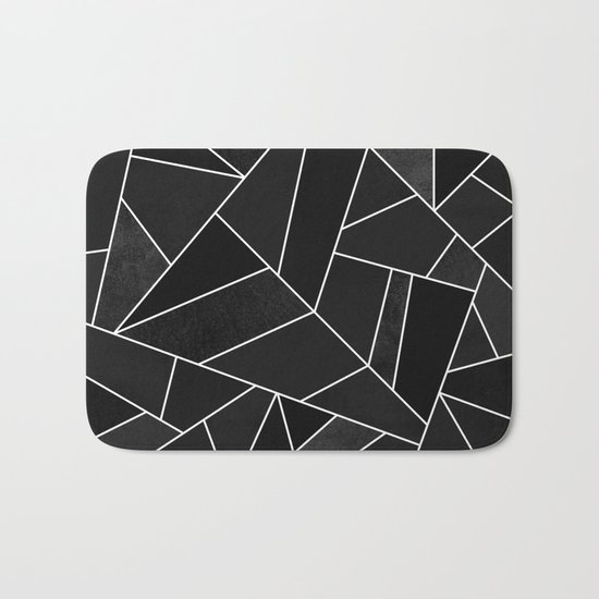 Black Stone Bath Mat