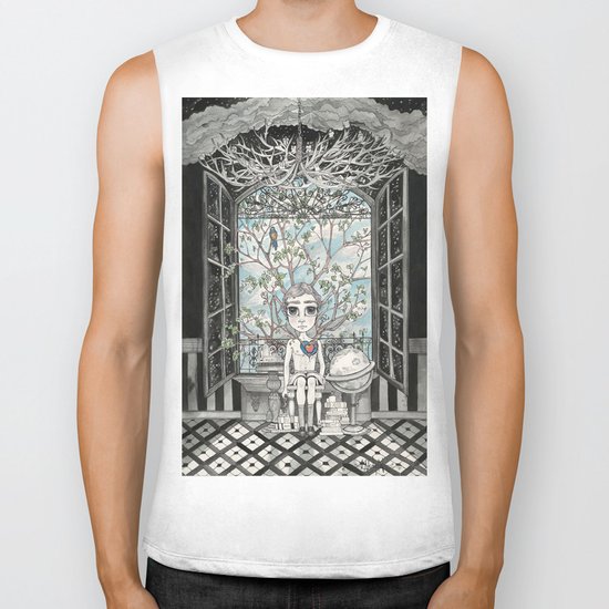 The Boy With An Apple Where His Heart Should Be Biker Tank