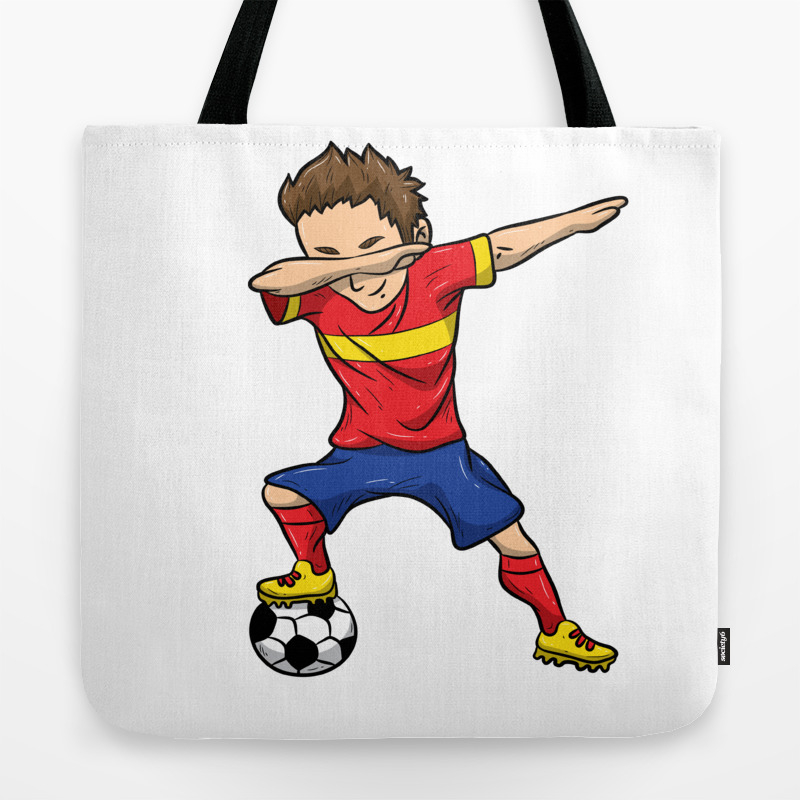Dabbing Soccer Player Shirt Football Team Kid Gift Tote Bag By