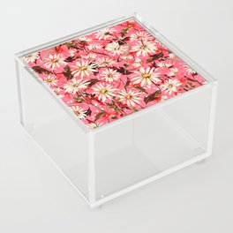Electric Pink Field of Daisies Acrylic Box