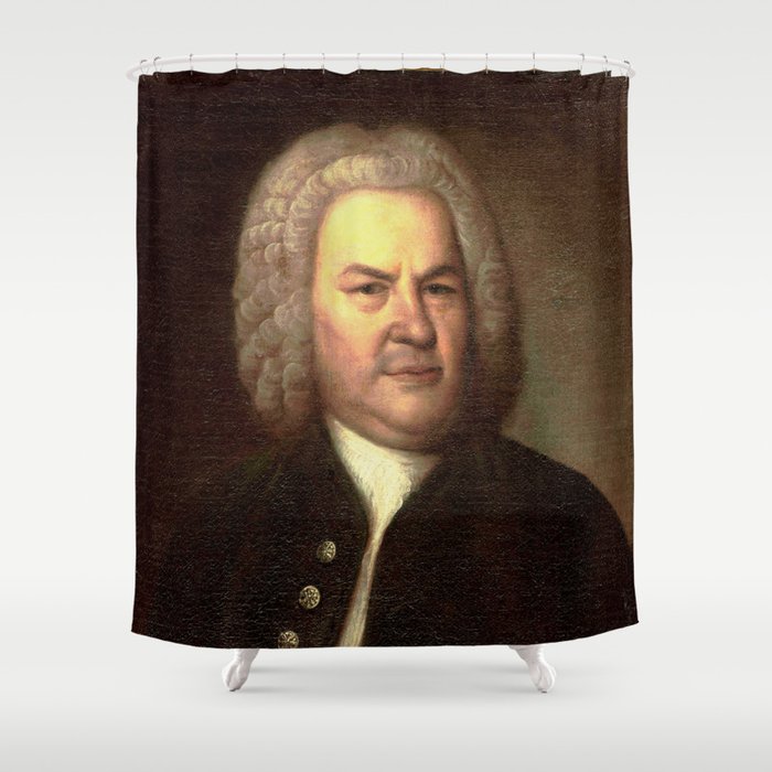 Elias Gottlob Haussmann – portrait of Bach Shower Curtain
