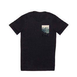 Mountain Fog T Shirt | Fog, Gift, Simple, Trendy, Dormroom, Mountains, Curated, Painting, Landscape, Digital 