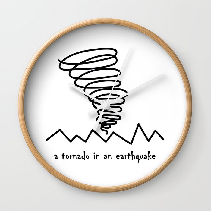 A Tornado In An Earthquake Wall Clock