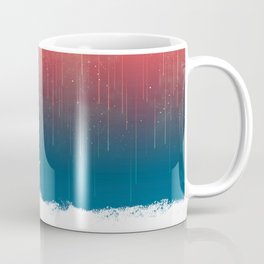 Meteor Rain (light version) Coffee Mug | Surrealism, Curated, Star, Light, Astronomy, Nature, Landscape, Meteor, Painting, Illustration 
