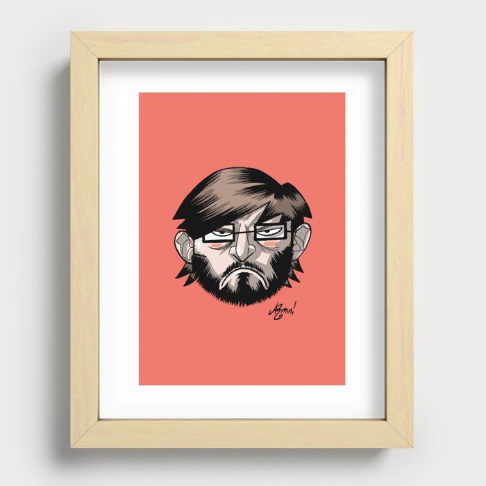 Armin's Faces - 003 - angry Recessed Framed Print