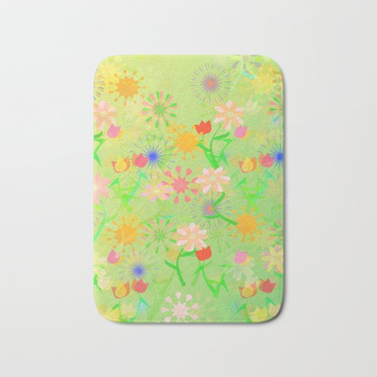 Spring Riot Pattern Bath Mat