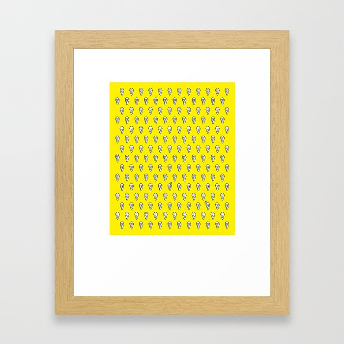 180 ice creams Yellow Framed Art Print