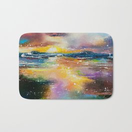 Impression of the sea sunset 2 Bath Mat | Oil, Colorfulabstract, Painting, Seasunset, Abstractpainting, Gift 