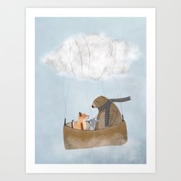 the cloud balloon Art Print