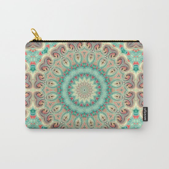 Kaleidoscope . Turquoise. Carry-All Pouch