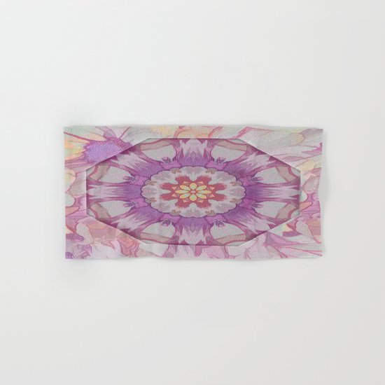 Soft Lavender Floral Kaleioscope Hand & Bath Towel