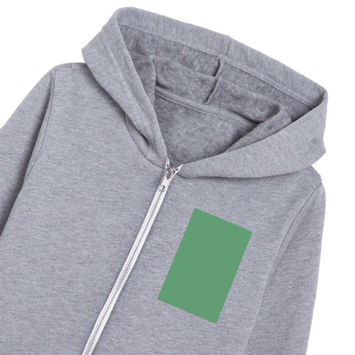 Dark Pastel Mint Green Solid Color Pairs To Sherwin Williams Eco Green SW 6739 Kids Zip Hoodie