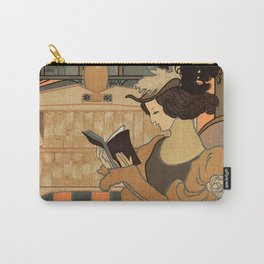 Reading Woman - Georges de Feure Carry-All Pouch | City, Postcard, Belleepoque, Bookworm, Cover, French, Woman, Reader, Vintage, Litograph 