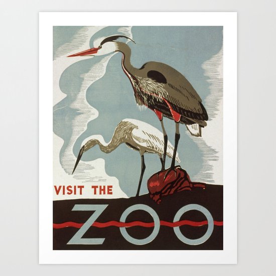 Visit the zoo Art Print