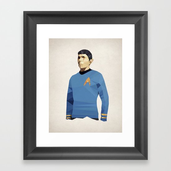 Polygon Heroes - Spock Framed Art Print