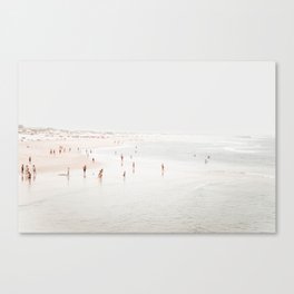 At The Beach (two) - minimal beach series - ocean sea photography by Ingrid Beddoes Canvas Print