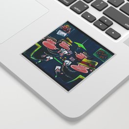 Apes Playing Poker Sticker