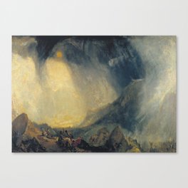 J. M. W. Turner - Snow Storm: Hannibal and his Army Crossing the Alps (1812) Canvas Print