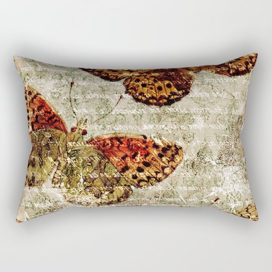 Vintage Butterflies 01 Rectangular Pillow