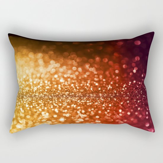 Fire and flames - Red and yellow glitter effect texture on #Society6 Rectangular Pillow