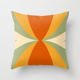 Colorful 70s Retro Style Abstract Throw Pillow