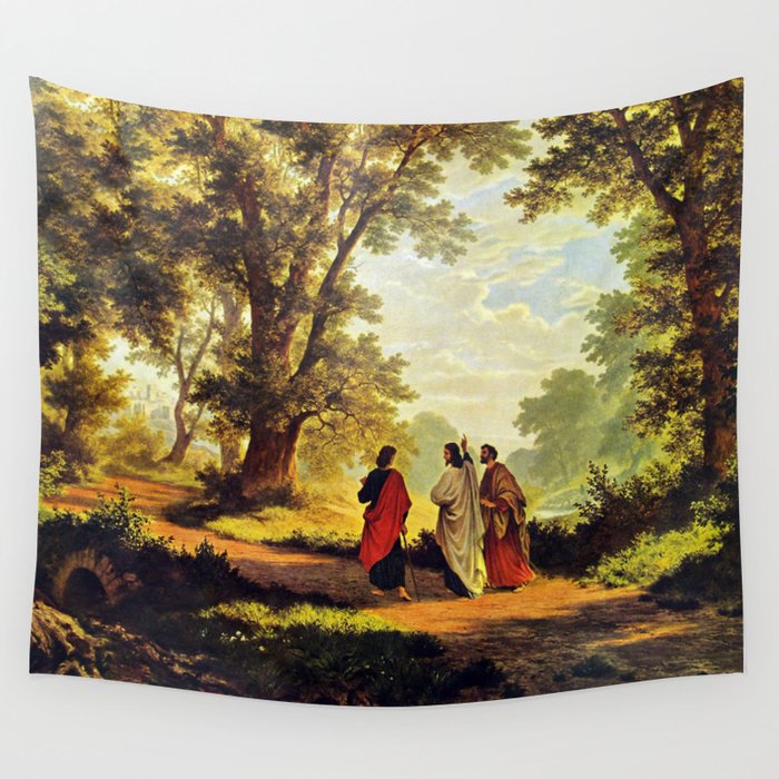 Road To Emmaus Wall Tapestry