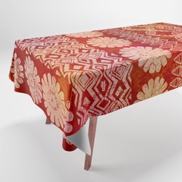 Vintaged Batik Style hawaiian print pattern  Tablecloth