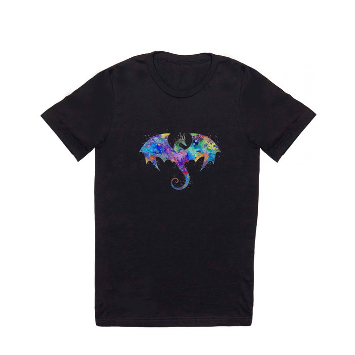 Dragon Colorful Watercolor Art T Shirt