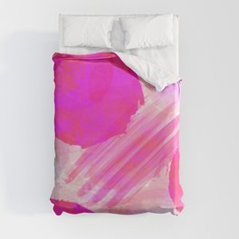 Pink Abstract Pattern Duvet Cover