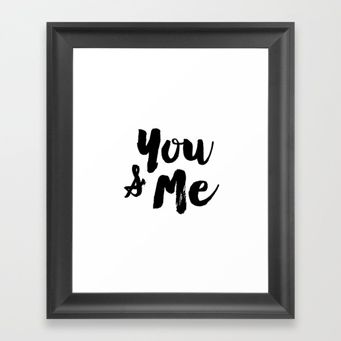 You and Me Framed Art Print