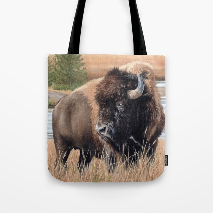 American Bison Painting Tote Bag