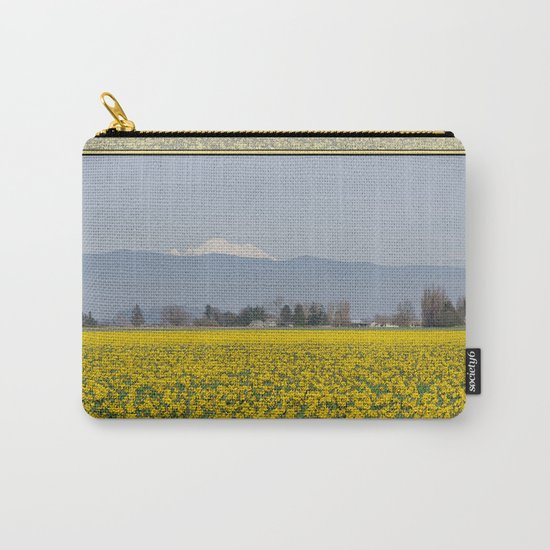 DAFFODIL FIELD AND MOUNT BAKER IN THE SKAGIT VALLEY Carry-All Pouch