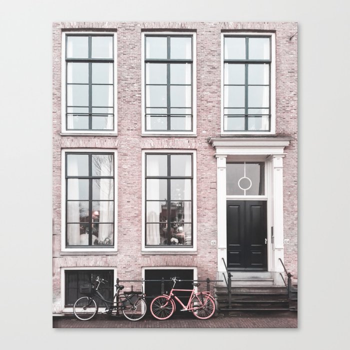 Amsterdam Pink House Canvas Print