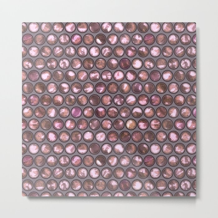 Pink Shiny Pearl Pattern Metal Print