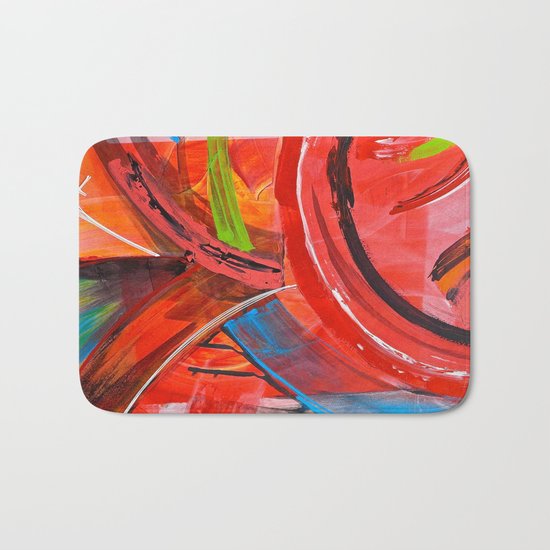 IBIZA - colorful abstract painting Bath Mat
