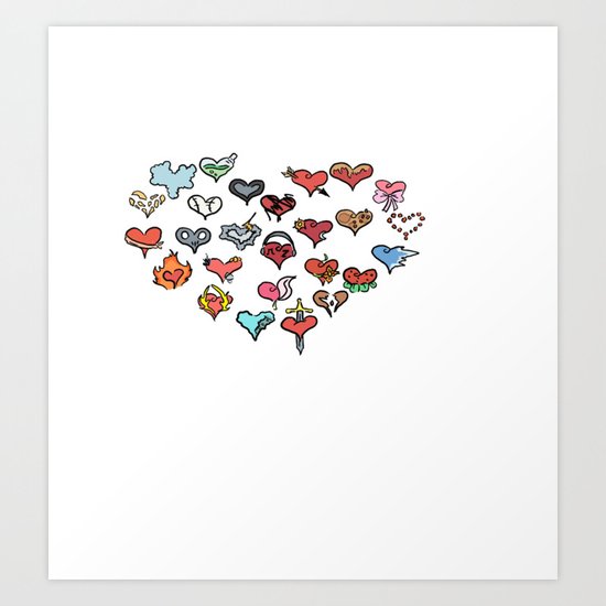 Hearts of Hearts Art Print