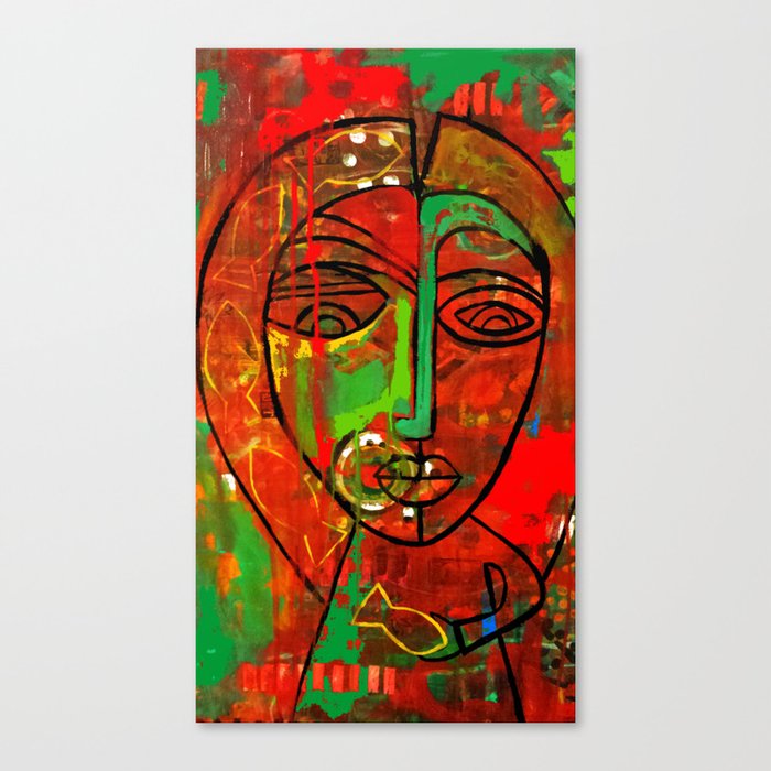 African Abstract Canvas Print