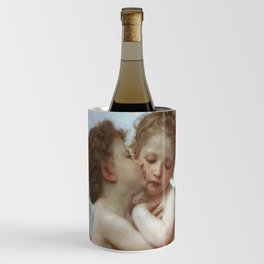 CUPID AND PSYCHE AS CHILDREN - WILLIAM ADOLPHE BOUGUEREAU  Wine Chiller