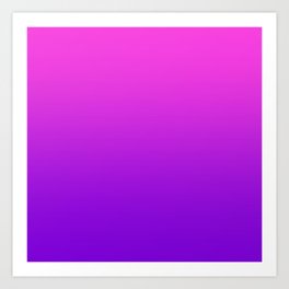 Pink to Purple Ombre Gradient Art Print