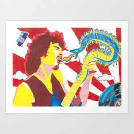 Carlos Santana LSD Electric Snakes Art Print