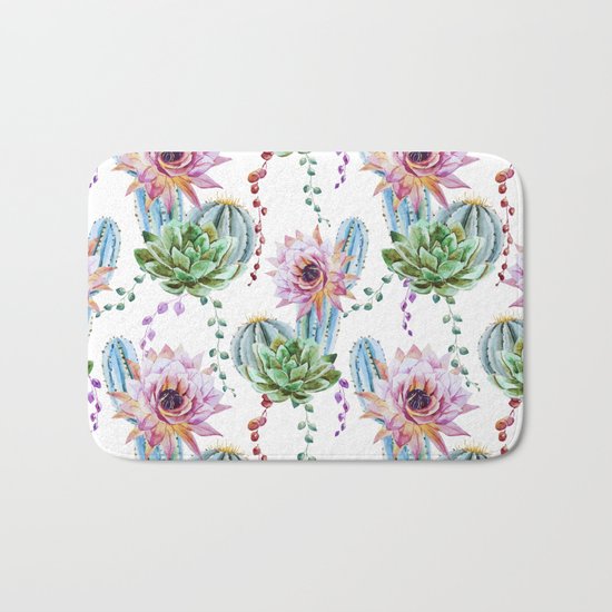 Cactus Pattern 08 Bath Mat