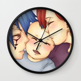 the future I share with you Wall Clock | Digital, Love, Comic, People 