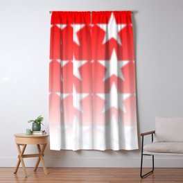 White Stars Blackout Curtains Society6