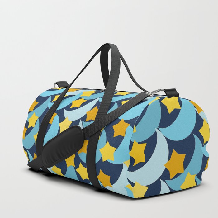 Stars and Blue Moons- A Fairytale Space Pattern Duffle Bag