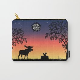 Moose and Squirrel Sunset Carry-All Pouch