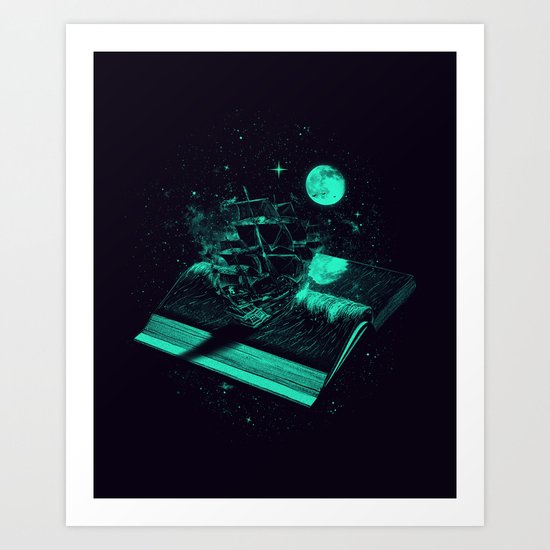 Crossing the Rough Sea of Knowledge Art Print